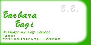 barbara bagi business card